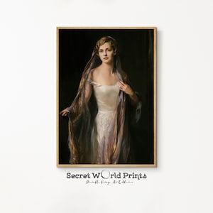 Antique Woman Portrait Wall Art | Vintage Portrait Oil Painting | Victorian Woman Portrait Printable DIGITAL DOWNLOAD
