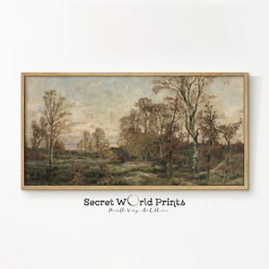 Panorama Vintage Landschaft Ölgemälde | Long Nangle Wall Art (Digitaler Download)