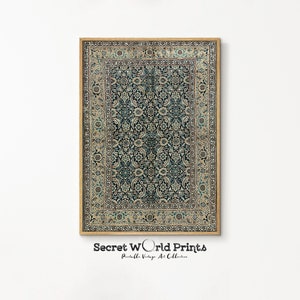 Rug Textile Pattern Wall Art | Vintage Rug Printable | Warm Tone Home Decor | Neutral Tapestry DIGITAL DOWNLOAD | Antique Rug Art Print