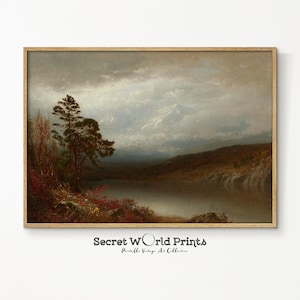 Autumn Landscape Painting | Fall Farmhouse Print | Nature PRINTABLE Art | Fall Wall Art | Warm Tone Digital Prints | Vintage Autumn Painting