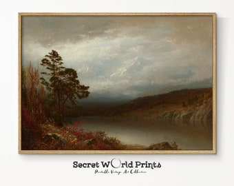 Autumn Landscape Painting | Fall Farmhouse Print | Nature PRINTABLE Art | Fall Wall Art | Warm Tone Digital Prints | Vintage Autumn Painting