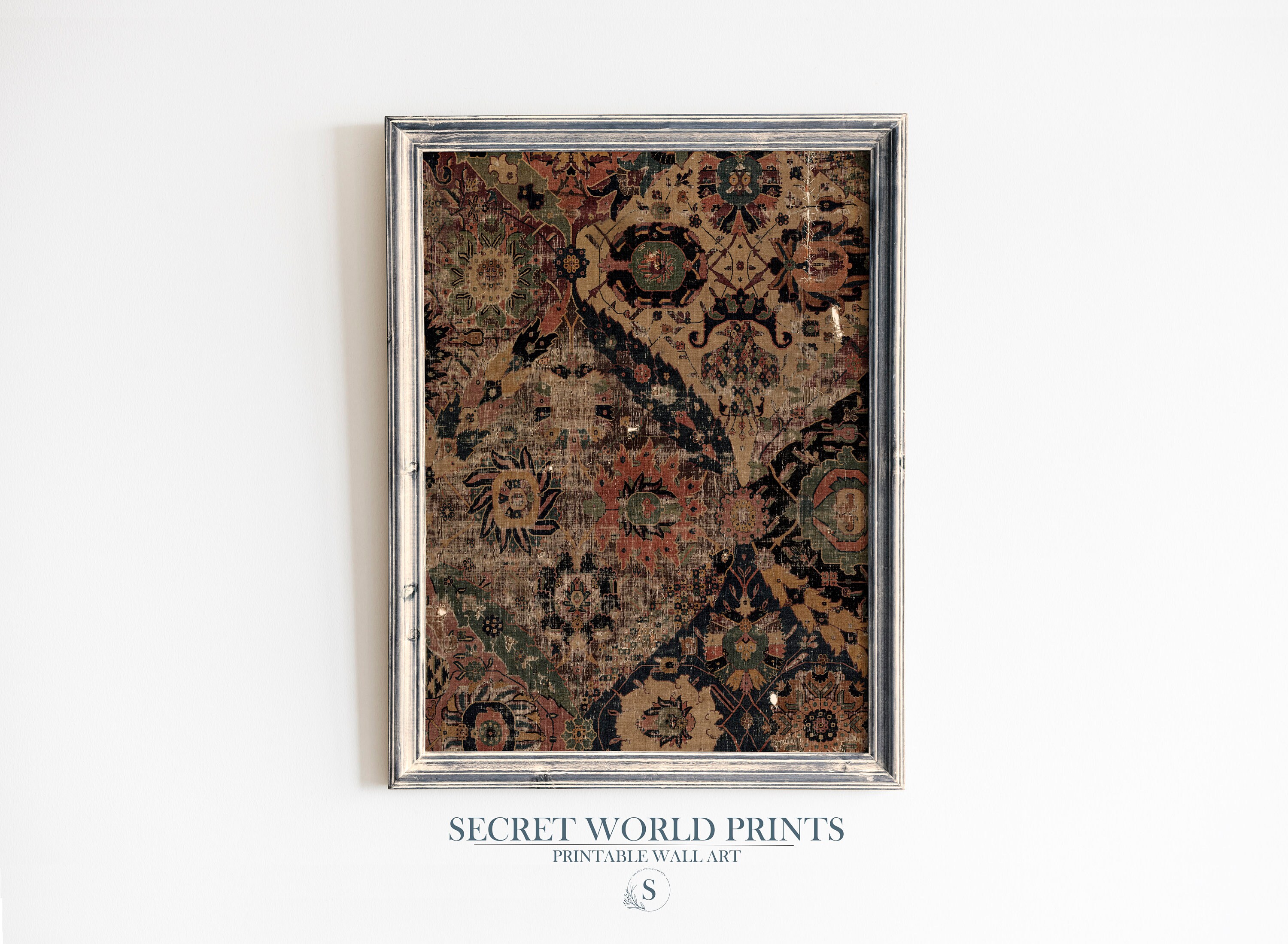 Vintage Rug Pattern Gallery Wall Art Printable Old Rug - Etsy