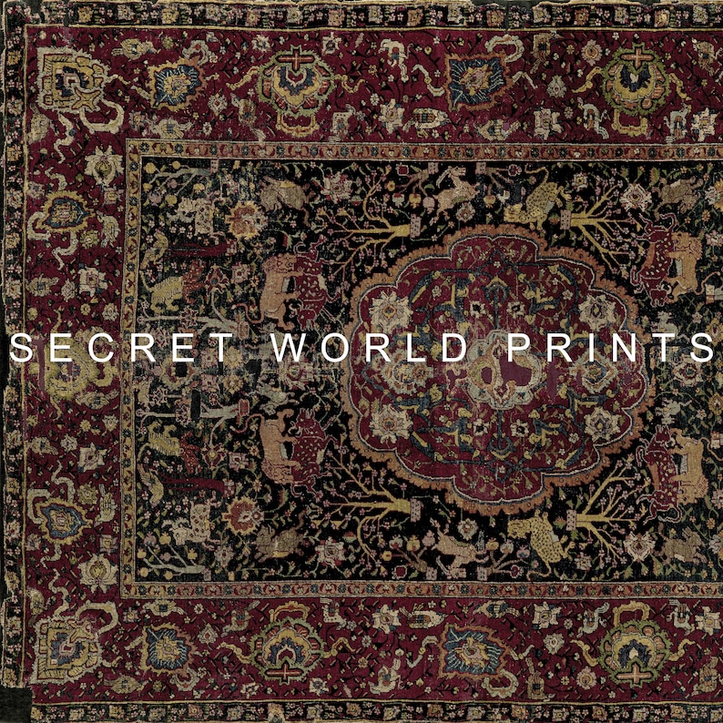 Oriental Rug Patterns.pdf Old Persian Rug Textile Printable Vintage Rug Pattern Wall - Etsy