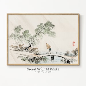 Japanese Wall Art | Vintage Japanese Art Print | Asian Printable Wall Art | Japanese Woodblock Print | Japanese Painting Digital Download