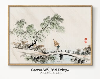 Vintage Japanese Woodblock Print | Asian Landscape Art (Digital Download)