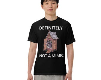 Definitely Not a Mimic Outhouse t-shirt - Hilarious D&D Graphic Tee  | Perfect Gift for RPG Fans and Gamers, Monster dnd shirt