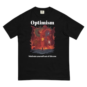 Tiamat Optimism - Tiamat Dungeons and Dragons DnD Unisex T-shirt, Tiamat Evil Dragon Queen Shirt, D&D Hoard, Funny Tiamat Goddess T-Shirt
