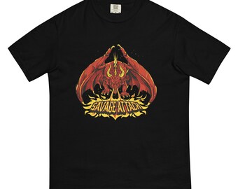 Dragon - Savage Attack shirt, DND T-Shirt for Dungeon Master, Rogue, RPG Lover | Gift for DND Lover, Dungeon Master