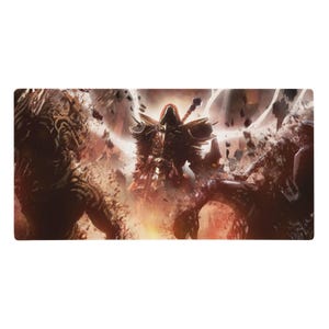Inarius - Gaming mouse pad, diablo mouse pad, fantasy mouse pad, diablo 4 merch, large desk protector, dice mat, Angel mouse pad, mtg mat