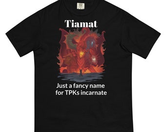 T-shirt Tiamat TPK, shirt Tiamat Evil Dragon Queen, T-shirt Dungeons Dragons, D&D-schat, cruciale rol, grappig T-shirt Tiamat Goddess