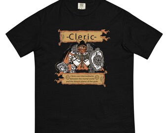 D&D-prästskjorta, Dungeons and Dragons-present till honom eller henne, D och D-karaktärsemblem-t-shirt, Pathfinder-t-shirt