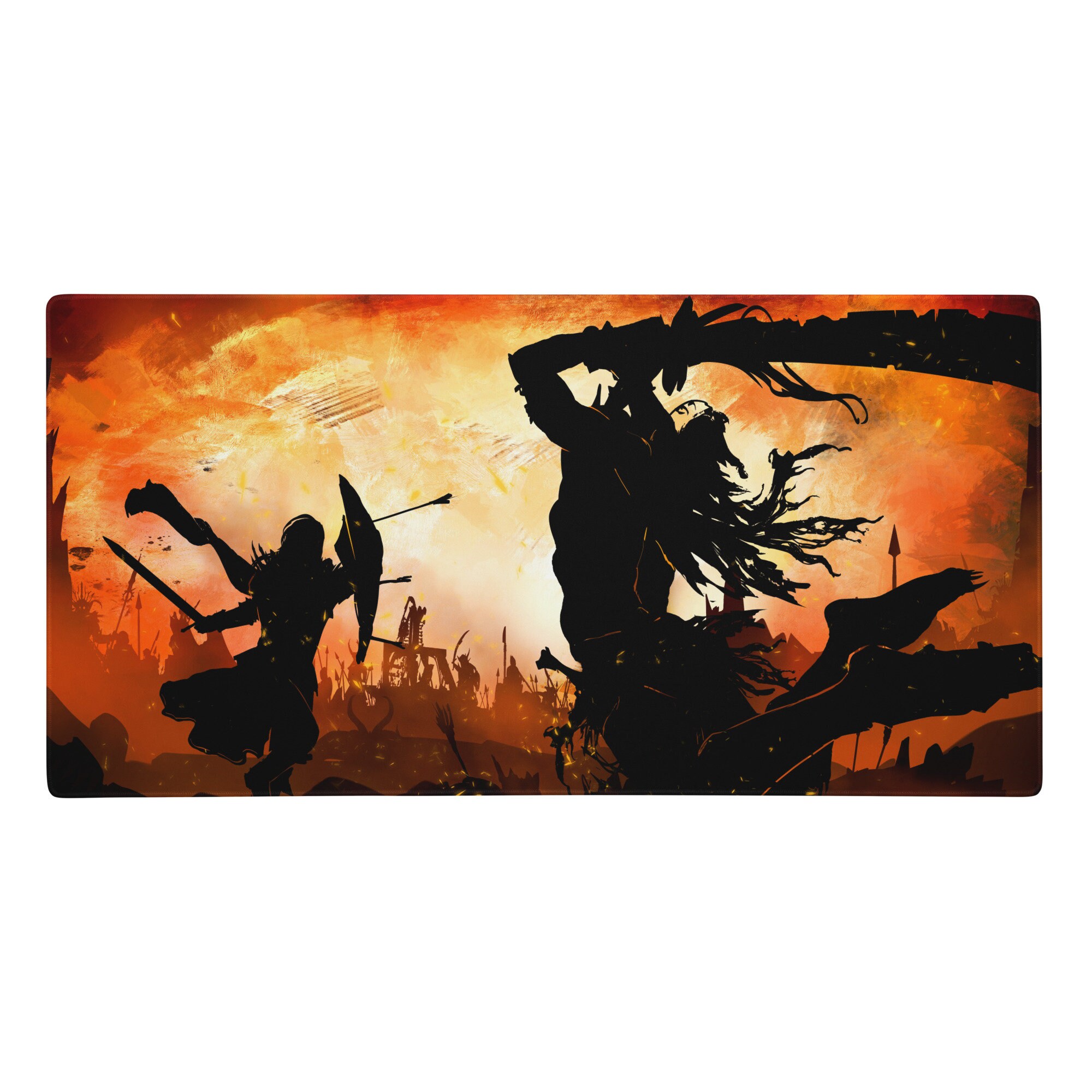 Ork Gaming mouse pad, Ork Waaagh, gaming mousepad, Krumpin Time, dice mat, MTG playmat, desk pad, PC Gamer XXL mouse pad, Orc Desk Mat