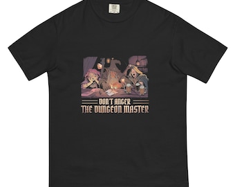 Don't Anger the DM - Unisex heavyweight t-shirt, DUNGEON MASTER Shirt, Dungeon master gift, dnd shirt dm, dnd gift for dungeon master