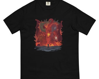 Tiamat: zwaargewicht heren-T-shirt, Mother of Dragon's-shirt, DnD-T-shirt, Pathfinder-shirt