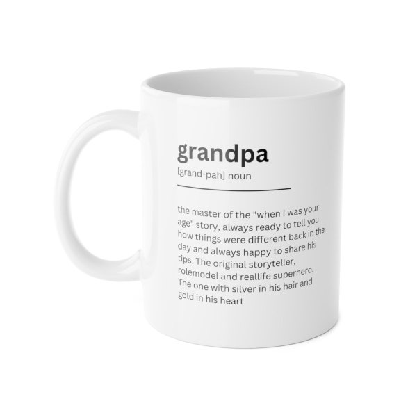 Funny Grandpa Worddefinition Mug - Gift for Grandpas - Grandpa's Birthday Gift