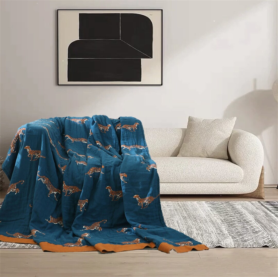 Soft Cotton Throws Blankets Classic Hand Printed Throws Etsy