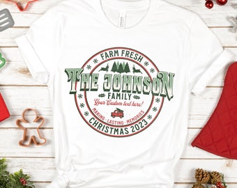 Christmas  Family Matching Custom Shirts, Christmas Holiday Tshirts, Custom Group Xmas Shirts, Matching Family Shirt, Farm Fresh, Group Tees