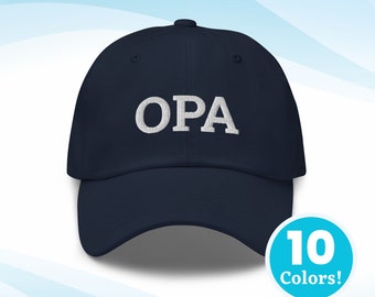 Opa Mütze, bestickter Opa Hut, Schwangerschaft Ankündigung Geschenk für neue Großeltern, Geschenk für Opa, Opa Mütze, New Opa Geschenk, Baseball Mütze