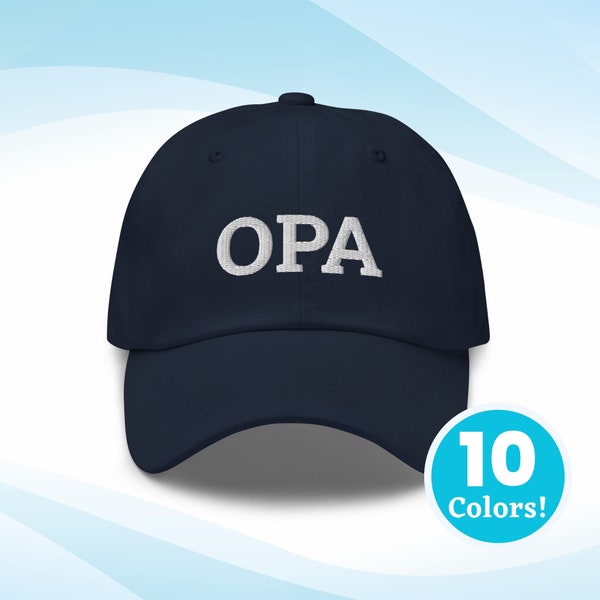 Opa Hat, Embroidered Opa Hat, Pregnancy Announcement Gift for new grandparents, gift for Opa, Grandpa cap, New Opa gift, Baseball Cap