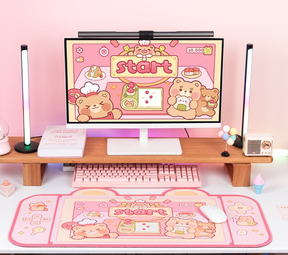 Cute Gaming Mousepad Kawaii Large Deskpad Aesthetic Anime Desk