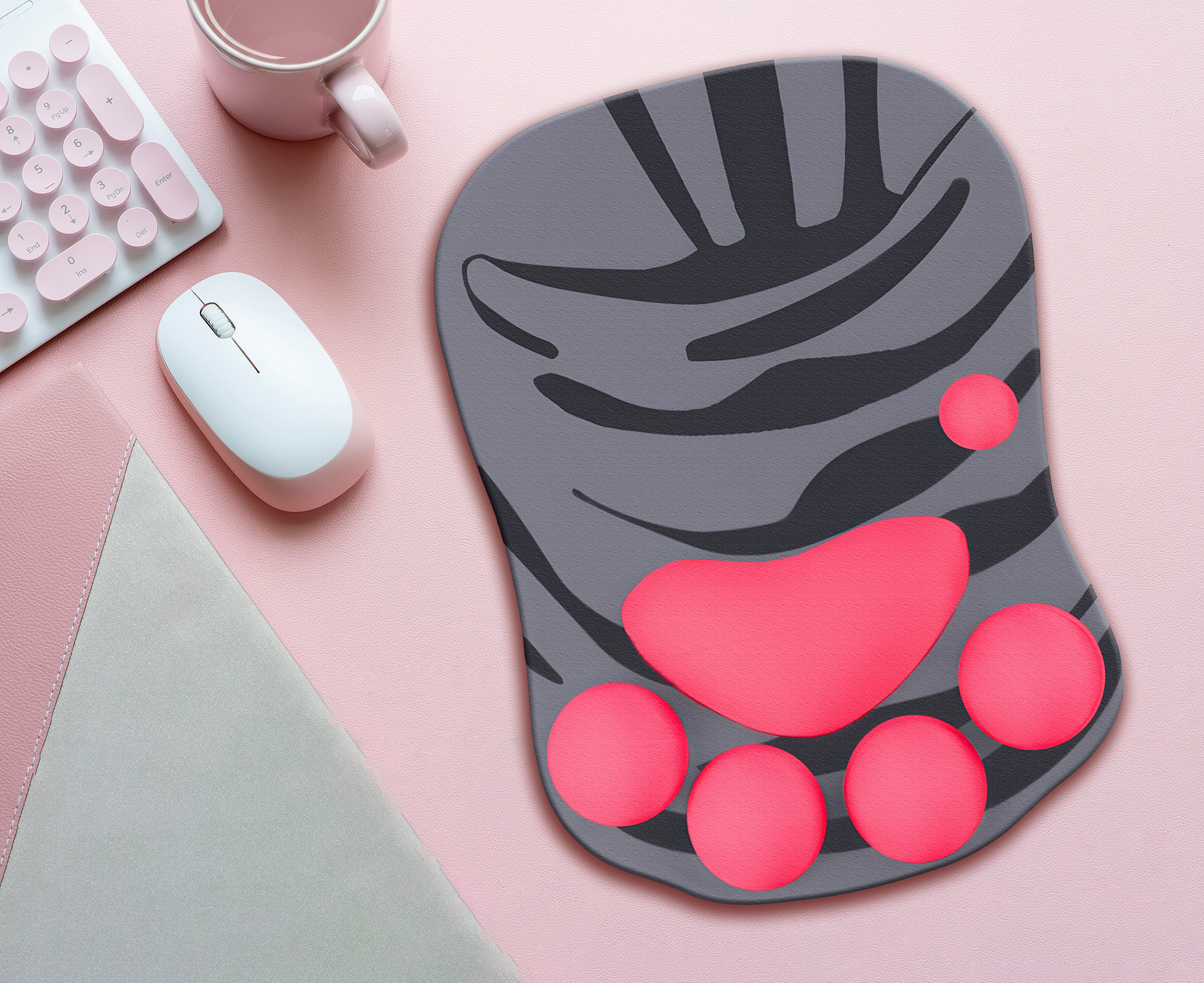 3D Mousepad Cute Paw Kawaii Wrist Rest Mouse Pad Cute Dog Paw Cat Paw Deskpad Ergonomic Mousemat Mini Mousepad Paws Kawaii Aesthetic Animal