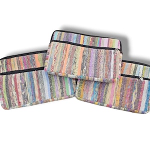UPCYCLED LAPTOP SLEEVE, Handmade with Recycled Fabrics and Cotton by Local Women in a Fairtrade in Nepal,Sustainable & Ecological,Multicolor