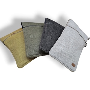 Organic Hemp Laptop Sleeves, Handmade with 100% Natural Hemp by Local Women in a Fairtrade in Nepal, Ecological and Sustenible