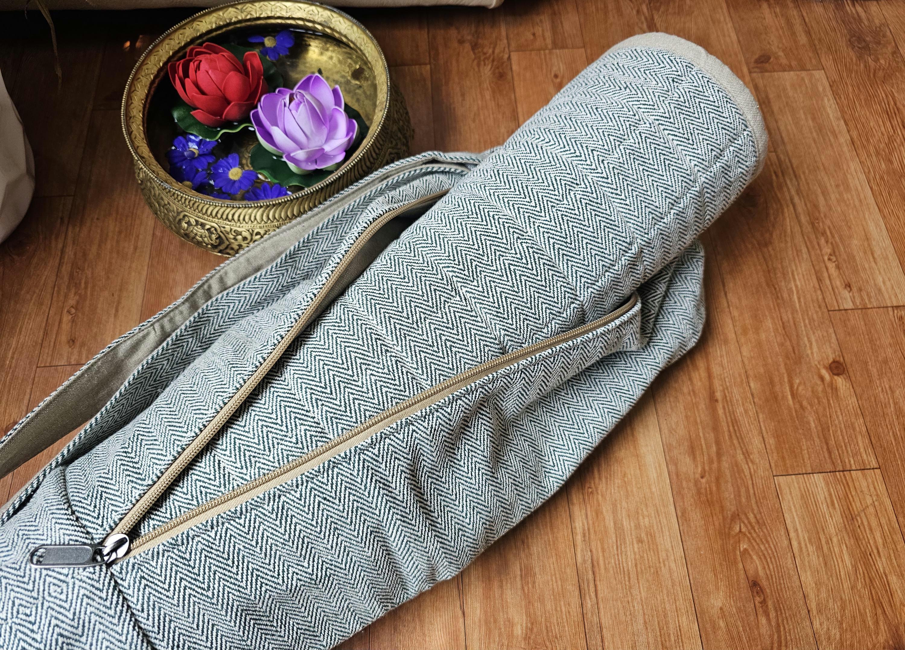 Yoga Mat【ハンプ+コットン】ヨガマット　ネパール産　ハンドメイド ナチュラルヨガマット 【手織りハンプ+コットン】ネパール産