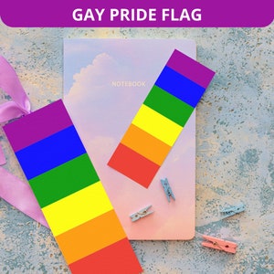 Gay Pride Bookmark , Pure Paper Texture , Bookish Bookmarks Pride , Book lover gift, Handmade