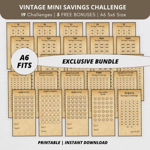 Money Saving Challenge, Savings Tracker Printable, Savings Tracker Bundle, 100 Envelope Challenge, Money Saving Challenge Printable