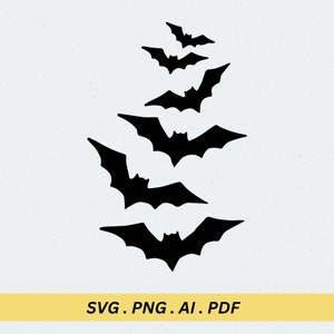 Bats SVG, Halloween SVG, Halloween Decors svg, Halloween Bat svg, Halloween Design svg, Party Decors svg, Halloween Vibes, Cut Files Cricut