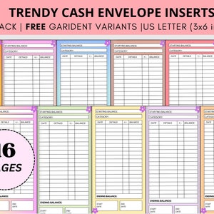 Geldumschlageinlagen | Budgeteinlagen | Bargeld-Tracker | Druckbare Einlage | Bargeldausgabeprotokoll | Ausgaben-Tracker | Spesen-Tracker | A6