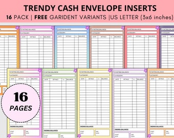 A6 Cash Envelope Inserts: Budgeting & Spending Tracker (Printable PDF)