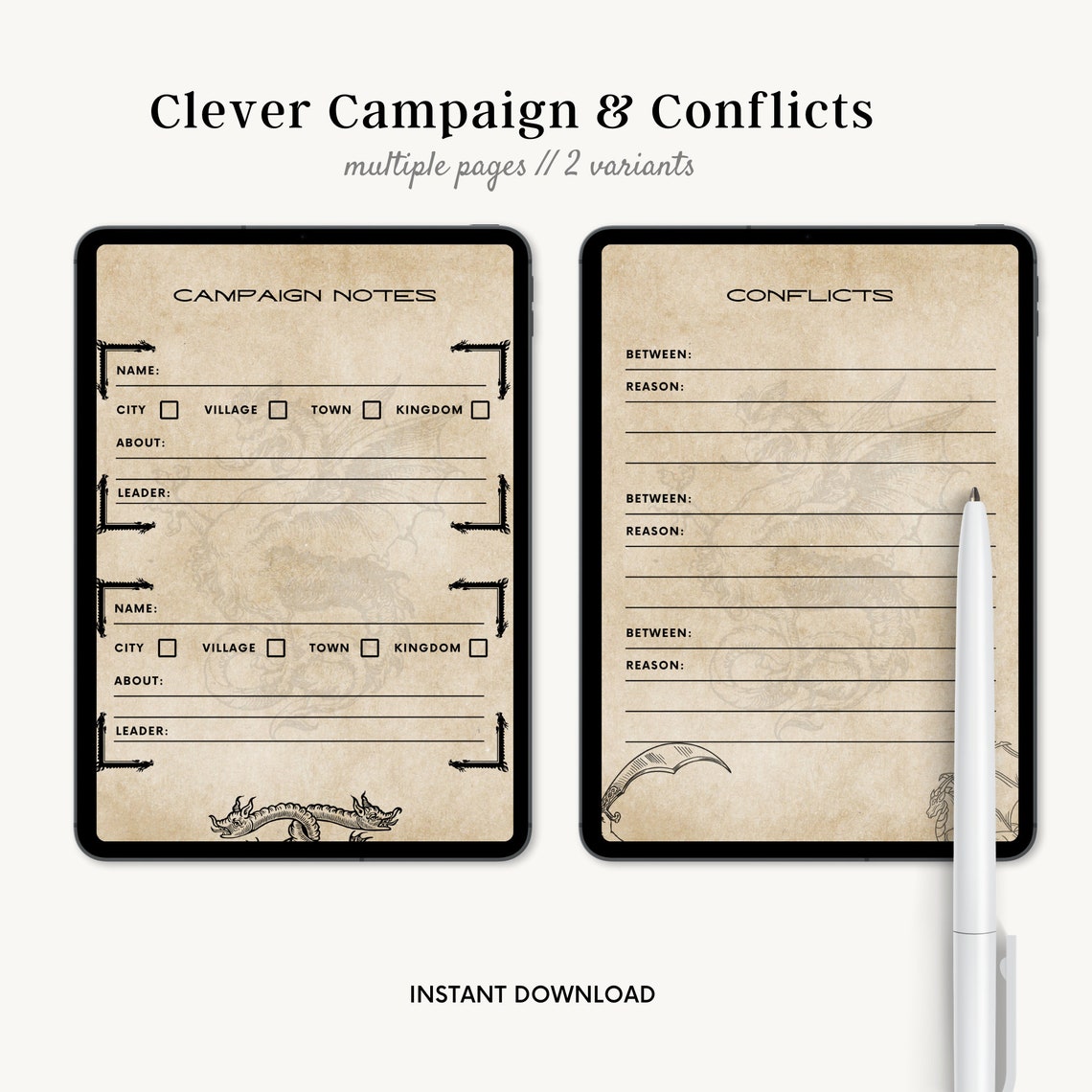 Printable Dnd Character Journal, Dnd Character Sheet With Spell Cards, A5 Size, Dungeons and ...