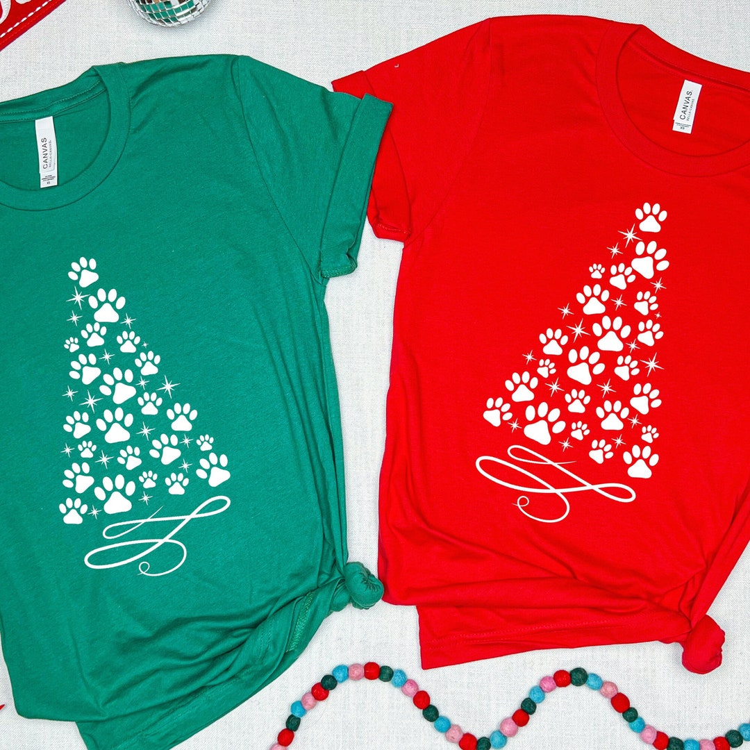 Paw Print Christmas Tree Svg, Paws Cut Files, Christmas Svg Dxf Eps Png