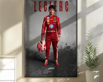 Charles Leclerc Ferrari F1 Driver Digital Poster