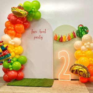 Taco TWOsday Balloon Arch Kit: Fiesta Birthday Party Decor