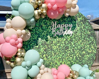 Savannah DIY Balloon Arch Garland Kit | Pastel Pink Sage Beige | Girl Wild Safari Jungle Theme Baby Shower Kids Birthday Party Balloon Decor