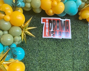 Tropical Balloon Arch Kit: Goldenrod, Aqua, Sage Party Decor