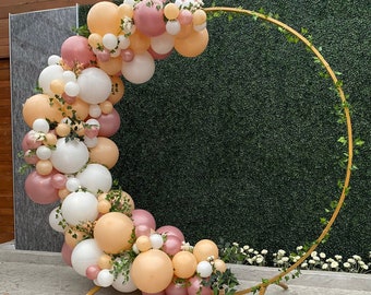Blush Balloon Arch Garland Kit: Beige, Rose Gold Party Decor