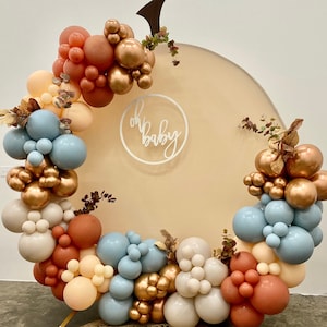 Pumpkin Baby Shower Balloon Garland Kit: Boho Fall Decor
