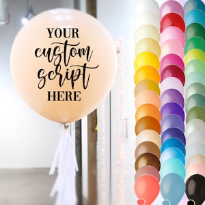 Personalized Jumbo Balloon with Tassels: Custom Lettering Party Decor