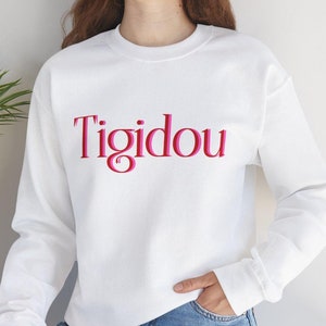 Quebec sweater tigidou quebecois funny quote tiguidou sweater french canadian Montreal Canada gift sweater gift for her sweatshirt