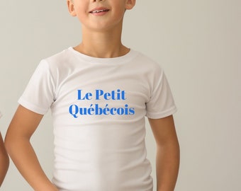 Le Petit Québécois Boys' T-Shirt Quebec Canada French Canadian Culture Fun Graphic Design Soft Breathable Cotton Toddler Tee