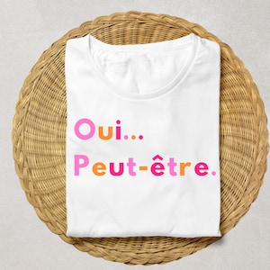 OUI PEUT-ÊTRE french shirt gift Minimalist style with French quote French tee for women Parisian style French language gift for girlfriend