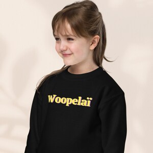 Woopelaï Quebec kids gifts sweater quote gift french expression Quebec Canada gifts Sweatshirt Youth crewneck sweatshirt gift for kid