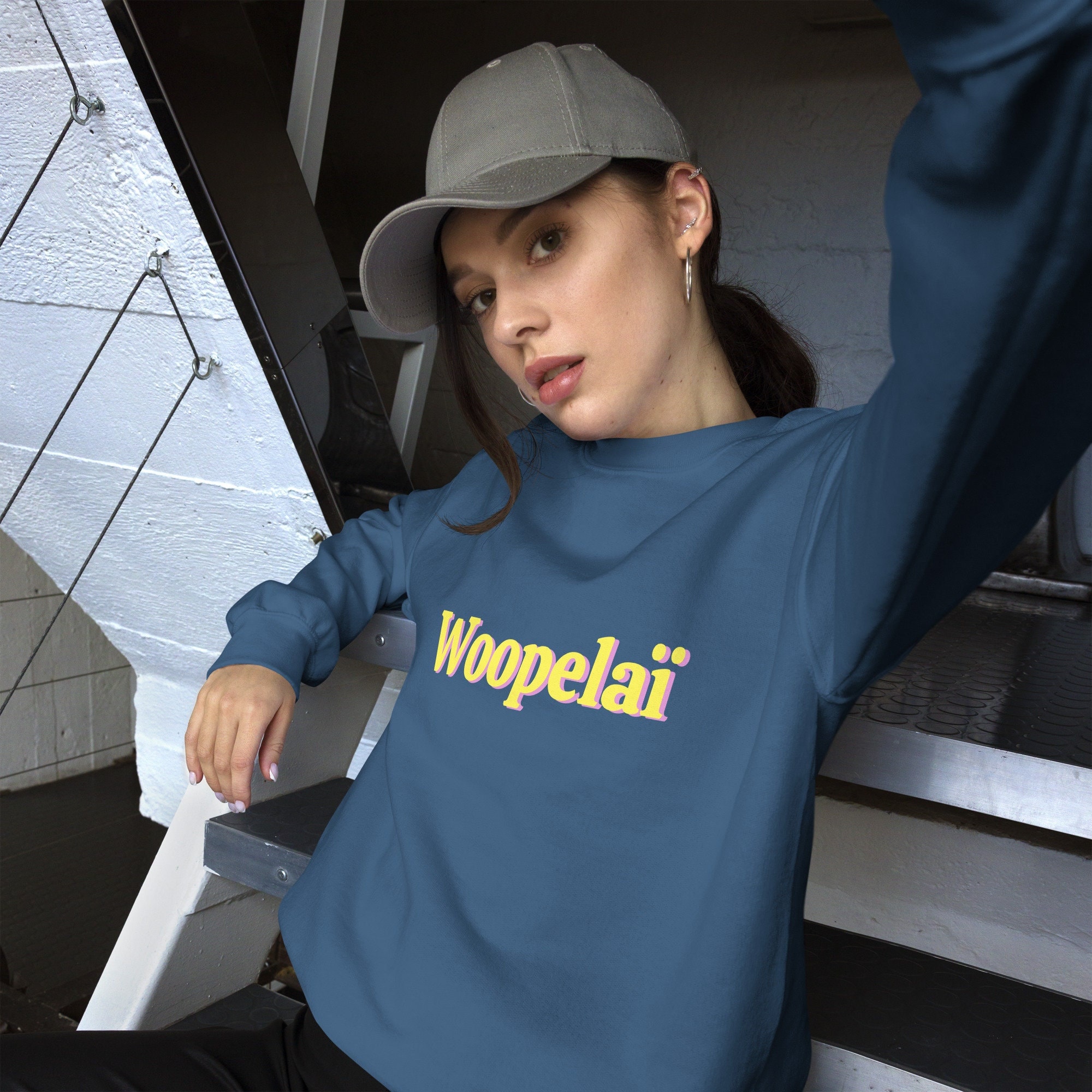 Woopelaï Quebec sweater quote gift french expression Quebec Canada Unisex Sweatshirt
