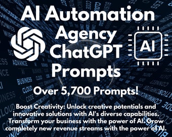 AI Automation Agency ChatGPT Prompts | Comprehensive Prompts for AI Business Growth | Start an Agency Today | Ultimate Copy & Paste Toolkit