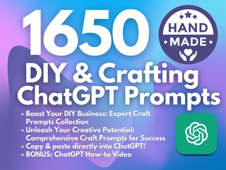 DIY & Craft ChatGPT Prompts Do it Yourself DIY Kit Plans Craft Kits Information Arts and Crafts Learn the ins and outs of crafting image 1
