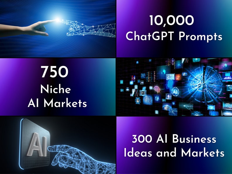 ChatGPT Mega Bundle 10,000 Prompts Use-Cases AI Business Ideas Plug-in List Prompt Engineering eBook and Personas Instant Access image 4
